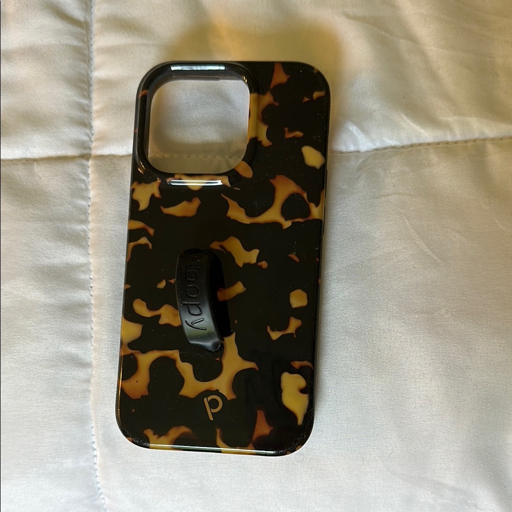 Loopy Case Tortoise Shell Phone Case with Black Loop